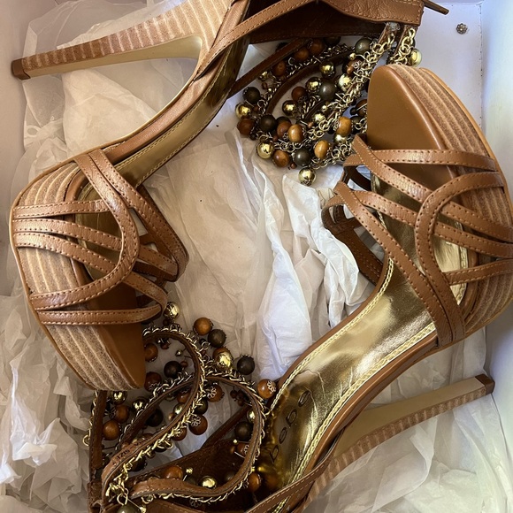 BEBE Beaded Heels - Picture 1 of 8